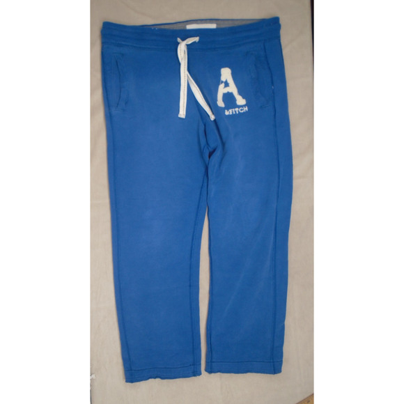 VTG Abercrombie & Fitch Sweatpants Men Size XL Baggy Wide Leg Y2K 90s Thick A&F - Picture 1 of 11